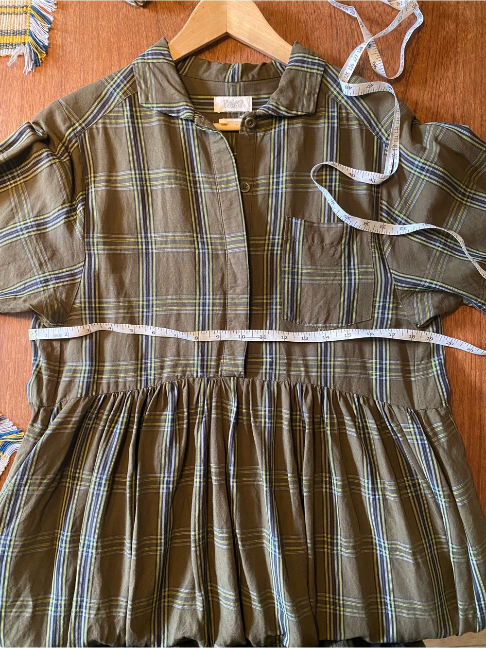 Lovely Toast UK plaid green dress sz M / UK10 - Picture 6 of 6